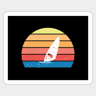 Retro Sun Windsurfer Magnet